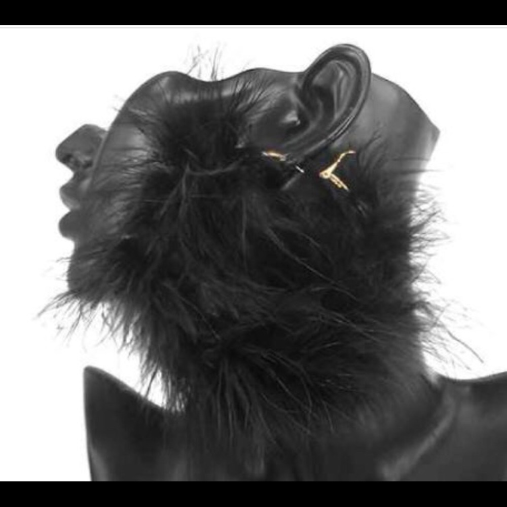Black Feather Fashion Earrings